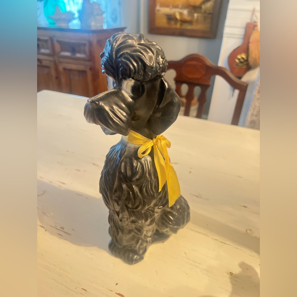 Vintage Blow Mold Black Poodle Bank